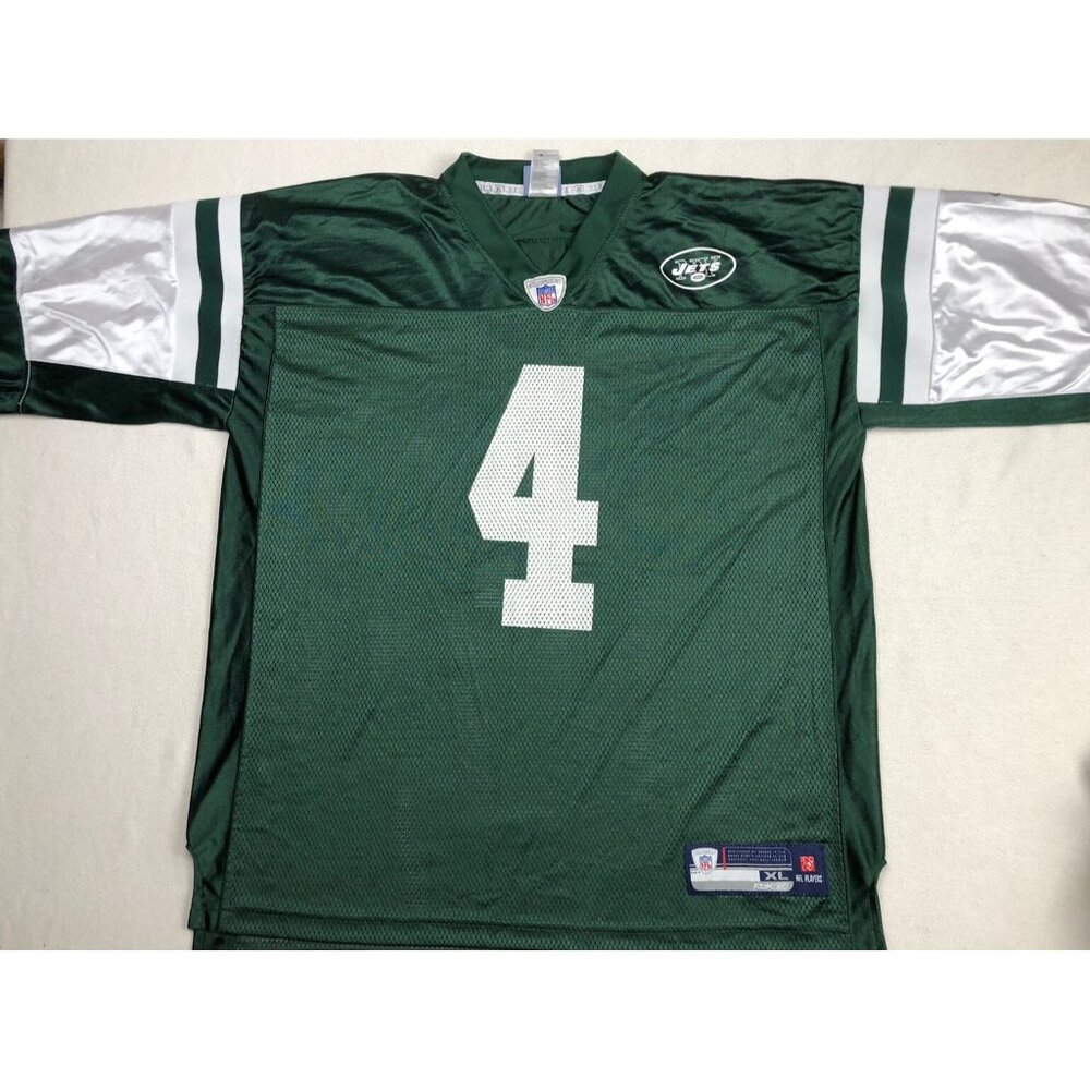 Reebok Brett Favre #4 Jersey Green NFL Football Authentic Size XL Adult NY Jets